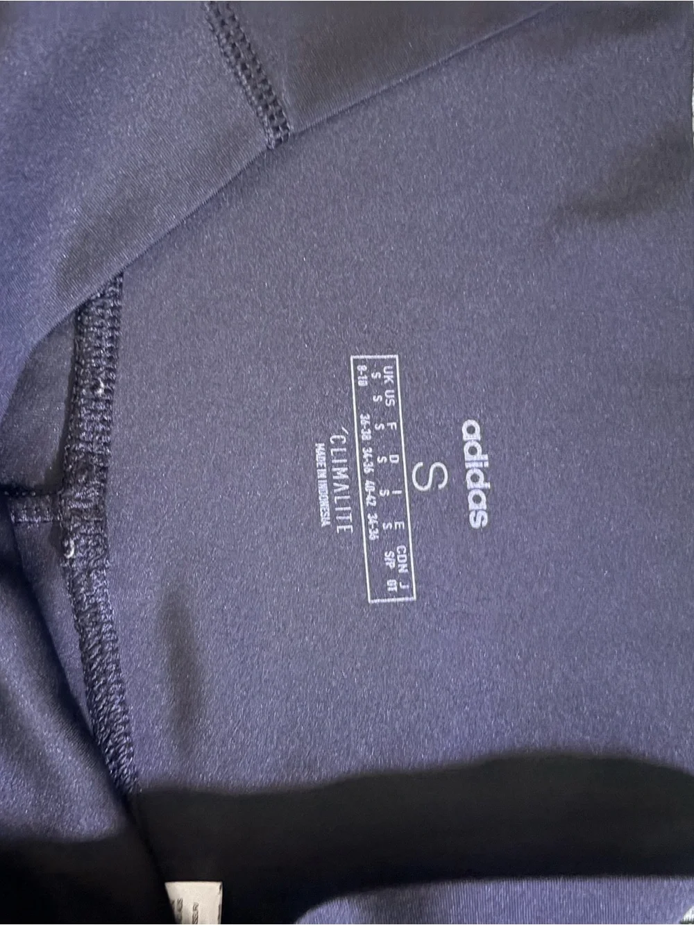 adidas Black Climalite Leggings with Side Logo